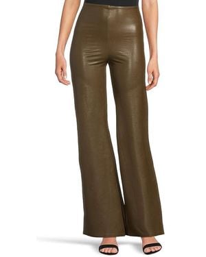 Commando Faux Leather Wide Leg Pants Dress Pants Xs (0-2) Elastane/Faux Leather/Leather - Black