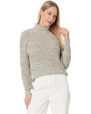 Madewell Vernon Marl Cotton Mock Neck Pullover Sweater Sm 2-4) - White