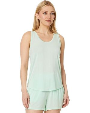 Tommy John Second Skin Luxe Rib Sleep Tank (Misty Jade) Pajama - Green