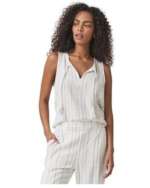 Splendid Layla Stripe Tank Top Clothing/Fawn Md 6-8) Linen/Viscose - Black