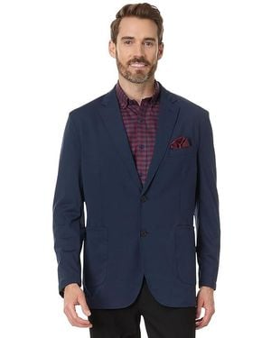 Johnston & Murphy Xc Flex Knit Blazer Clothing, Polyester/Rayon/Spandex - Blue