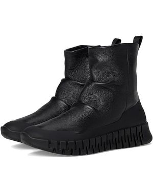 Ecco Gruuv Pull On Mid Fashion Boot (/) Boots - Black