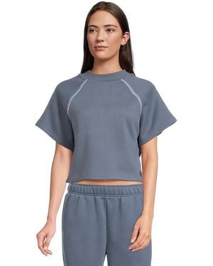 UGG Classic Short Sleeve Crewneck Sweater, Cotton/Leather/Polyester - Blue