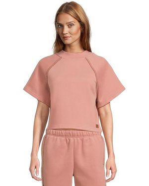 UGG Classic Short Sleeve Crewneck Sweater, Cotton/Leather/Polyester - Pink