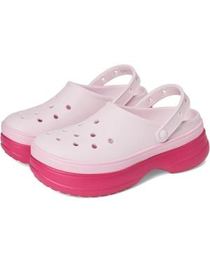 Crocs™ Classic Stacked Clogs Platform Platform Clog Shoes 2 - Pink