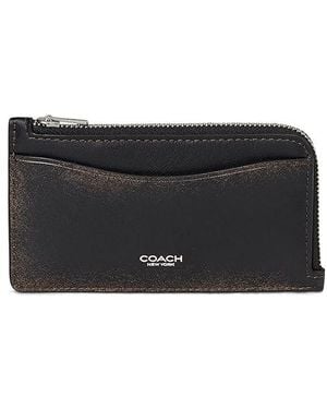 COACH New York Zip Card Case - Black