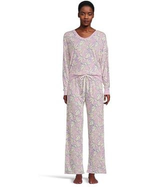 Honeydew Intimates Star Seeker Long Vee Set Pajama Sets, Jersey/Polyester/Rayon - Black