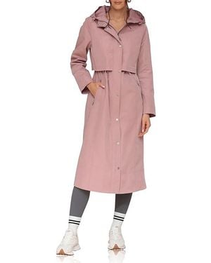 Avec Les Filles Hooded Maxi Rain Anorak Coat, Polyester - Black