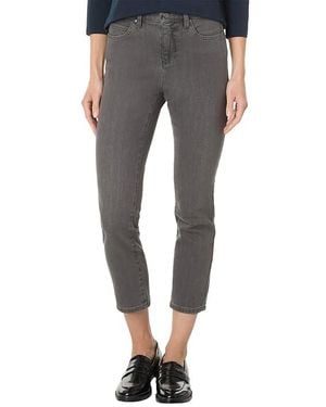 Eileen Fisher Petite High Waisted Slim Ankle Jean Jeans, Cotton/Denim/Elastane - Black