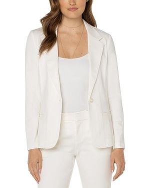 Liverpool Los Angeles Fitted Blazer Super Stretch Ponte (Vintage) Jacket - White