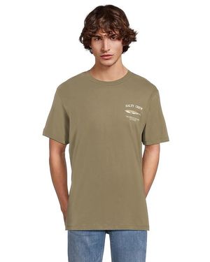 Salty Crew Fish Classic Short Sleeve T-Shirts T Shirt, Cotton - Green
