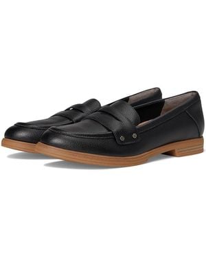 Dr. Scholls Hey Loafer Loafer/Moc Shoes Flat Shoes, Leather - Black