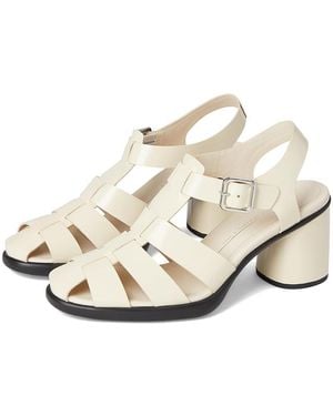 Ecco Sculpted 55 Luxe Fisherman Heel Sandal Sandals, Leather - Metallic