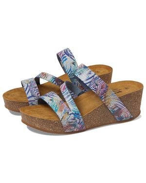 Spring Step Butterpea Sandals, Leather/Rubber - Blue