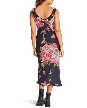 Betsey johnson scoop neck sleeveless crepe midi dress hotsell