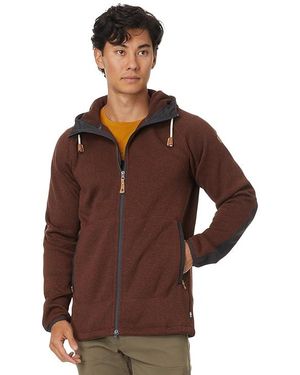 Fjallraven Ovik Fleece Hoodie (Autumn Leaf) Sweatshirt - Brown