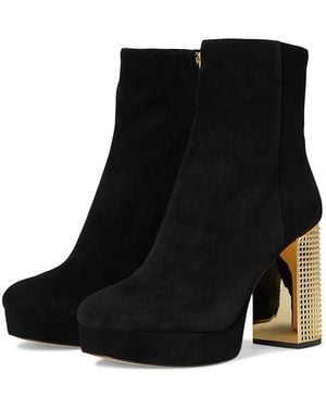 MICHAEL Michael Kors Maxine Platform Bootie Boots, Leather/Rubber - Black