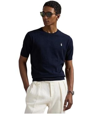 Polo Ralph Lauren Cotton Crewneck Short-Sleeve Sweater Sweater - Black