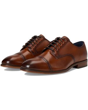 Stacy Adams William Cap Toe Lace-Up Lace Up Wing Tip Shoes, Leather/Rubber - Brown