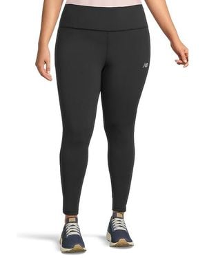 New Balance Sleek High-Rise Legging 27 Clothing Lg, Lycra/Polyester - Black