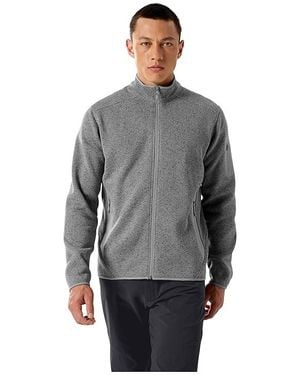 Arc'teryx Covert Cardigan Sweater Cloud Heather/Void, Polyester - Black