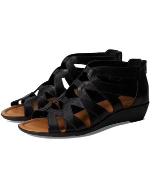 Comfortiva Eternia Sandals 8 W (D) Leather - Black