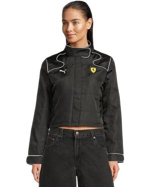 PUMA Scuderia Ferrari Premium Racing Jacket Jacket Cotton/Polyester - Black