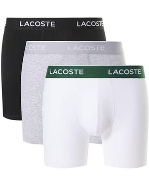 Lacoste 3-Pack Stretch Cotton Boxer Briefs Underwear/ Chine Xl (Eur 7) Cotton/Elastane - Black