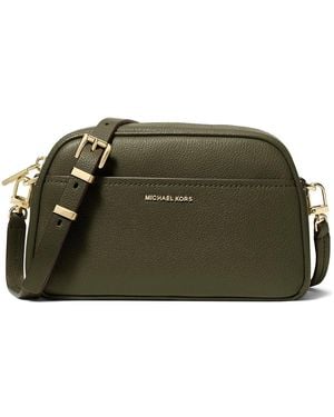 MICHAEL Michael Kors Jet Set Small Camera Xbody Cross Body Handbags, Leather - Green