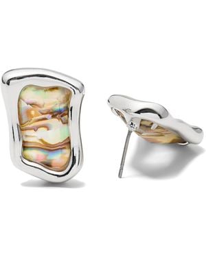 Kate Spade Interlock Studs Earring Abalone/ Brass - Metallic