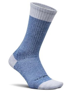 Feetures Max Cushion Crew (Cozy Marl) Crew Cut Socks Shoes - Blue