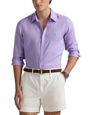 Polo Ralph Lauren Long Sleeve Linen - Purple