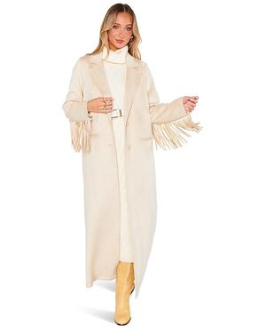 Show Me Your Mumu Sierra Fringe Maxi Jacket Vest, Polyester/Spandex - Black