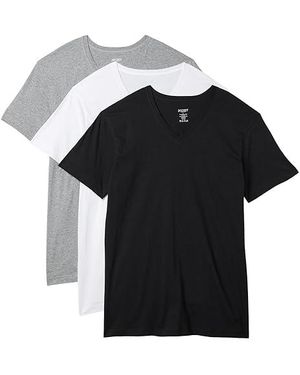 2xist 3-Pack Essential Jersey V-Neck T-Shirt T Shirt//Heather, Cotton/Jersey - Black