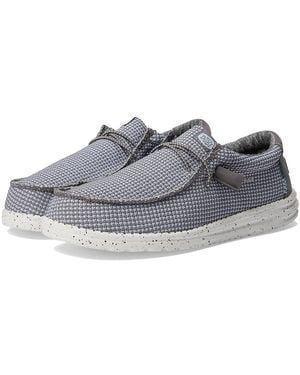 HEYDUDE Wally Sport Mesh Shoes, Textile - Gray