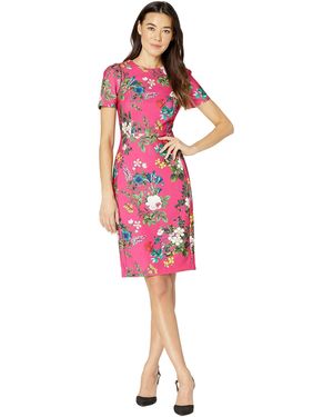 Calvin klein pink floral dress hot sale