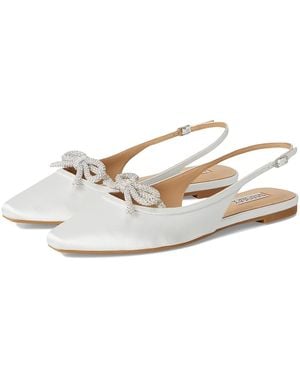 Badgley Mischka Genesis Flat Shoes, Silk - White