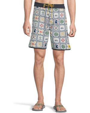 Quiksilver Pacifico Scallop 19 Boardshort Swimwear, Elastane/Polyester - Black