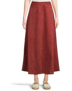 Vince Camuto A Line Skirt With Front Seam Skirt, Polyester/Spandex - Red