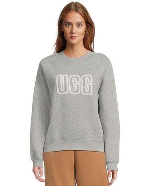 UGG Logo Crewneck Sweatshirt, Cotton/Polyester - Black