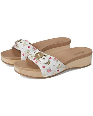Dr. Scholls Original Too Wedge Shoes, Leather/Rubber/Suede - White
