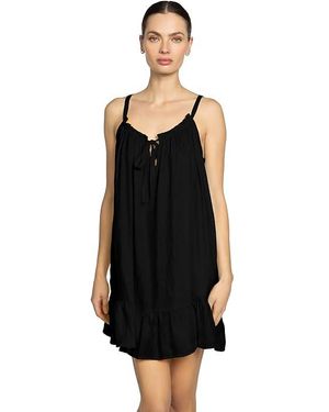Robin Piccone Summer A-Lined Dress Dress Sm (Us 4-6) Polyester/Viscose - Black