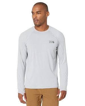Mountain Hardwear Crater Laketm Long Sleeve Clothing, Elastane/Polyester - White