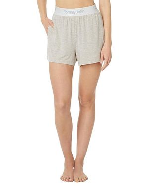 Tommy John Second Skin Sleep Short (Dove Heather) Pajama - Black