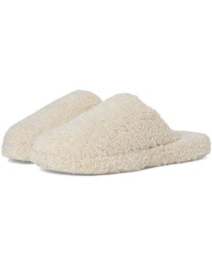 Fitflop Iqushion D-Luxe Padded Teddy Mules (Milk Ice) Slippers - White