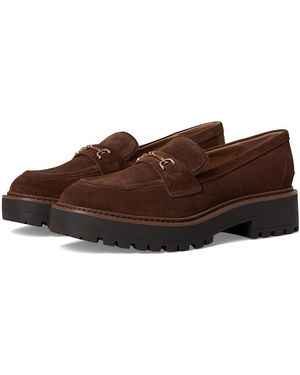 Sam Edelman Lea Loafer/Moc Shoes Flat Shoes, Leather - Brown
