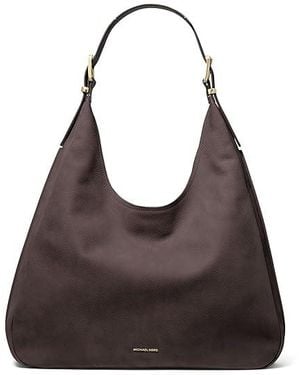 MICHAEL Michael Kors Nolita Large Hobo Shoulder Handbags, Leather - Black