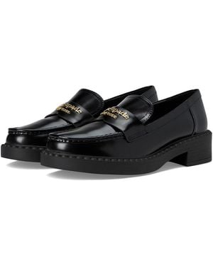 Kate Spade Blake Platform Loafer High Heels, Leather/Rubber - Black