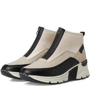 Rieker Kitty 52 Boots Schwarz/Crema/Cliff/Perlcreme, Leather - Black