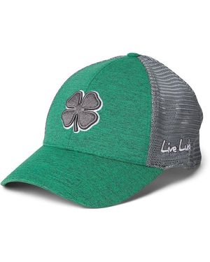Black Clover Perfect Luck 19 Hat Baseball Caps Jade Heather Hat/3D Charcoal Clover, Mesh/Polyester/Spandex - Green